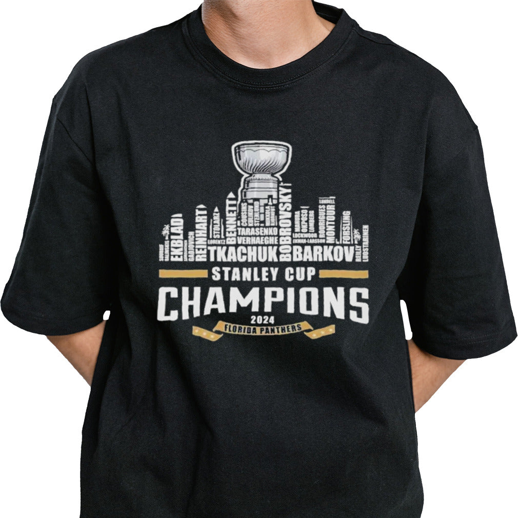 2024 Stanley Cup Florida Panthers Champions Florida’s Skyline T-Shirt
