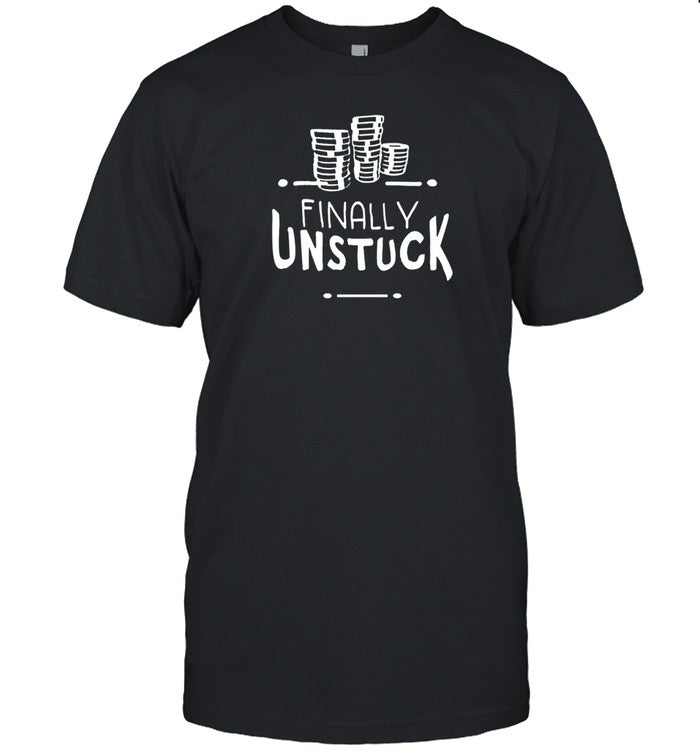 Phil Laak Wearing Finally Unstuck Tee