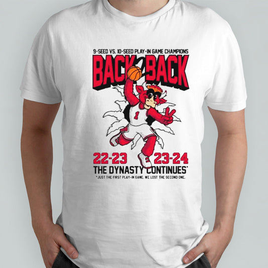 9-Seed Vs 10-Seed Play-In Game Champions Back 2 Back 2022-2024 The Dynasty Continues Shirts