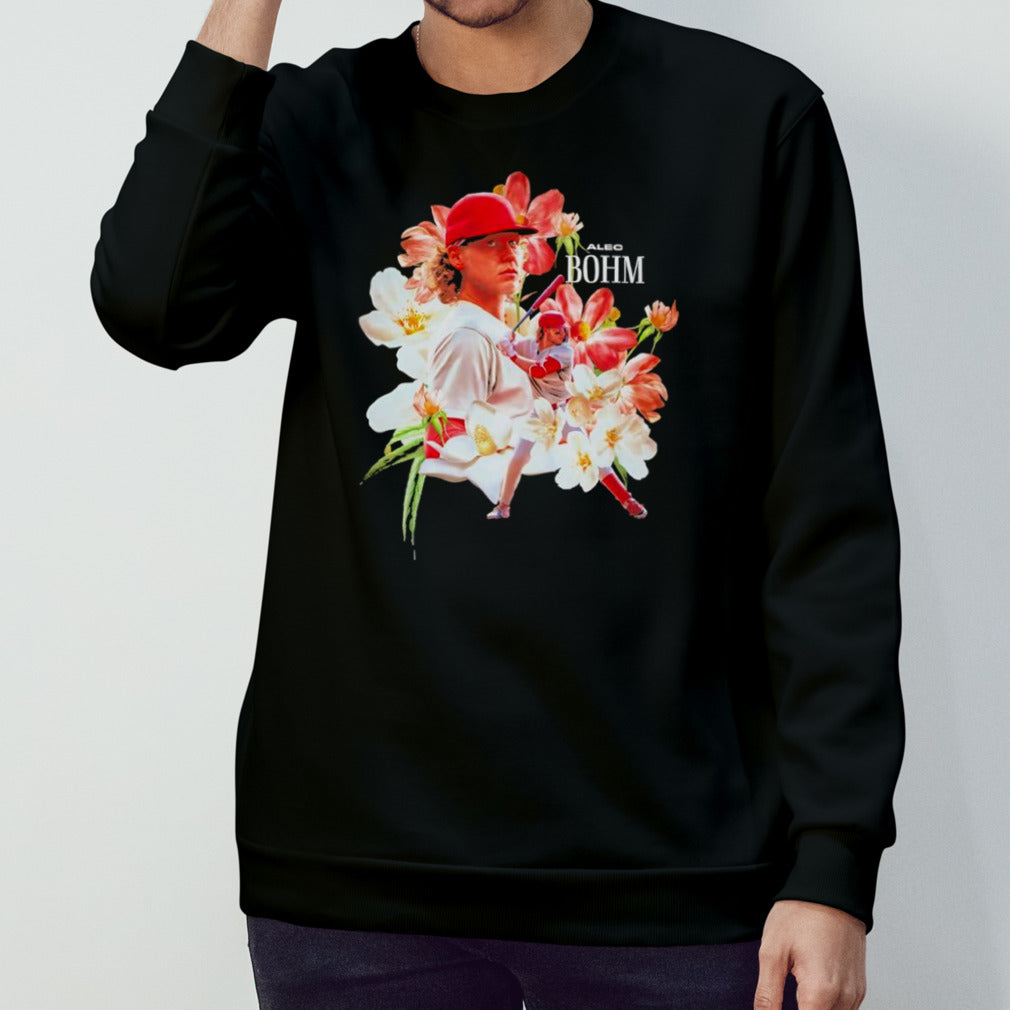 Alec Bohm Philadelphia Phillies baseball player flowers shirt