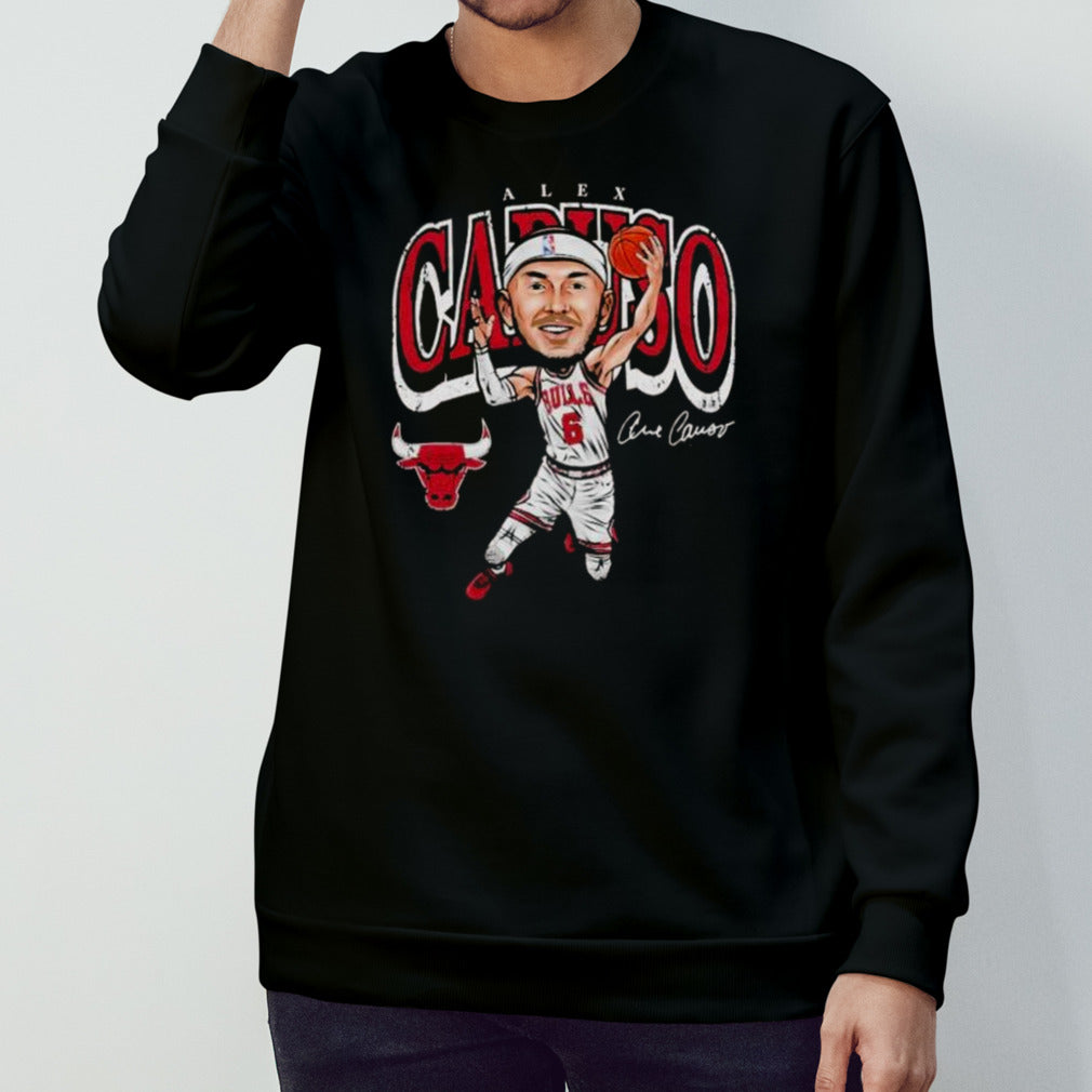 Alex Caruso Chicago Bulls signature cartoon shirts