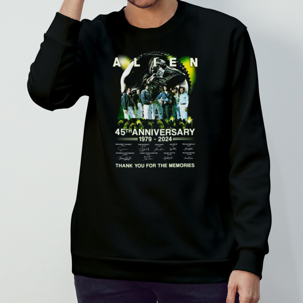 Alien 45th Anniversary 1979 2024 signatures Thank You For The Memories T Shirts