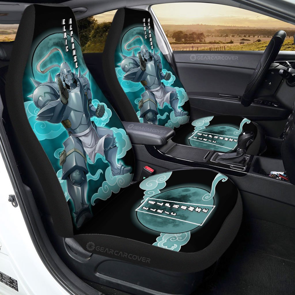 Alphonse Elric Car Seat Covers Custom Fullmetal Alchemist Anime Car Interior Accessories