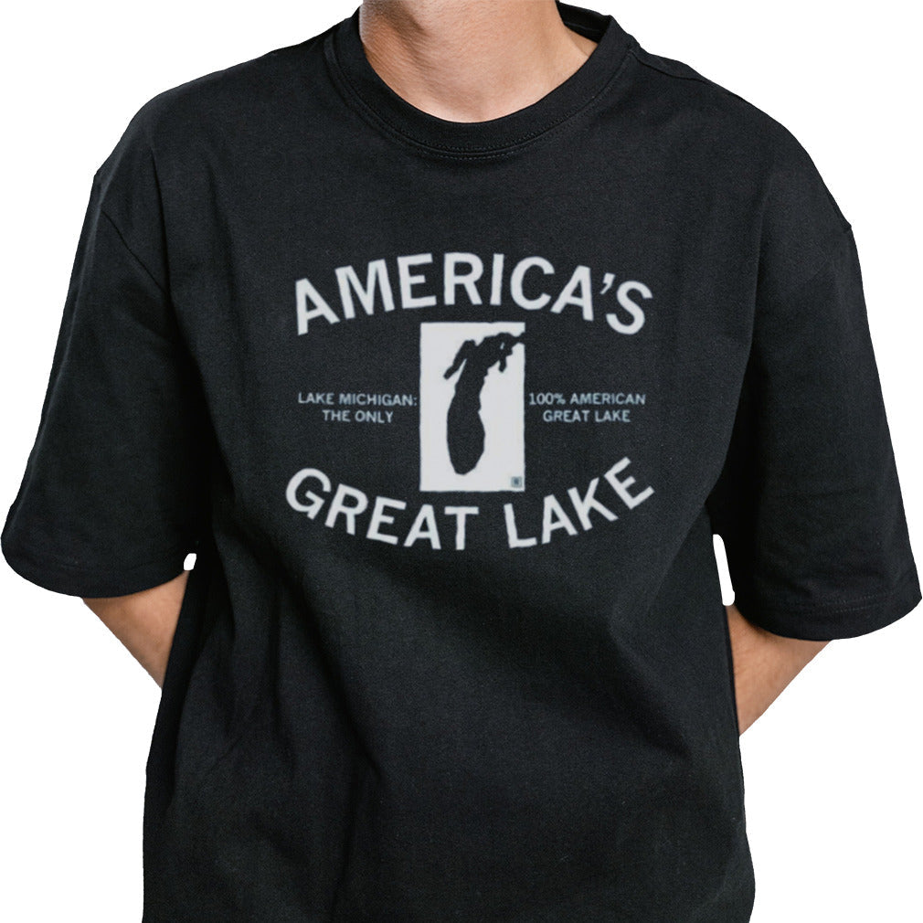 America’s Great Lake Lake Michigan The Only 100 American Great Lake Text Shirt