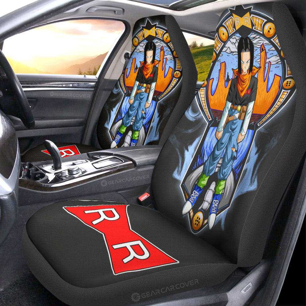 Android 17 Car Seat Covers Custom Dragon Ball Car Interior Accessories