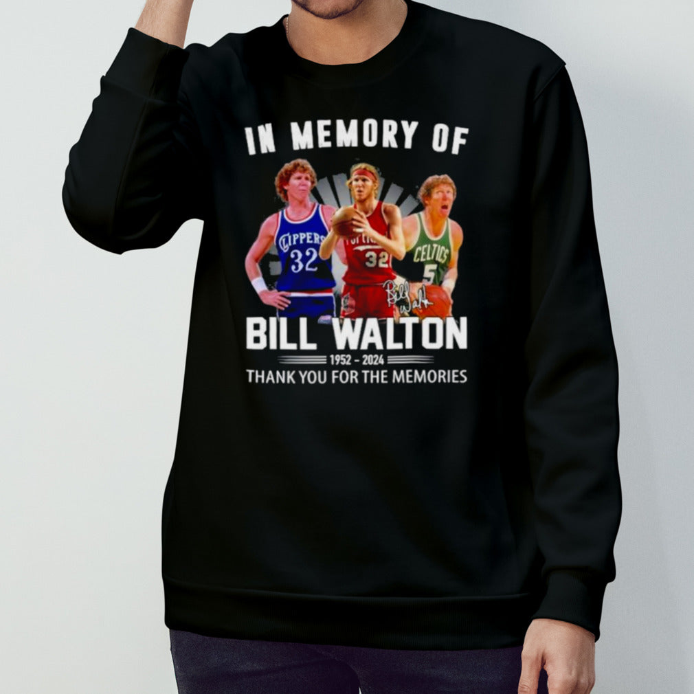 Bil Walton – In Memory Of Legend Basketball 1952-2024 Thank You For The Memories Signature Short