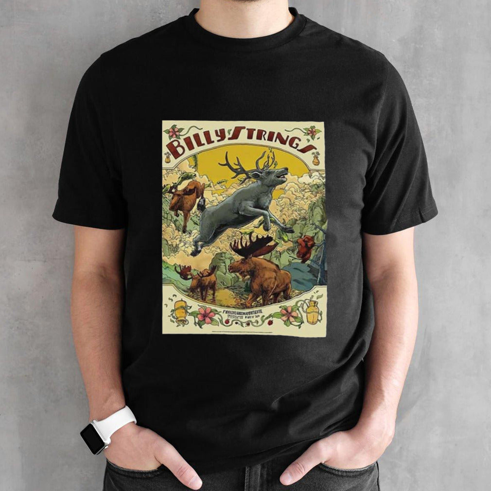 Billy Strings On May 18th 2024 Fiddler’s Green Amphitheatre Greenwood Village CO Poster Art By Dave Kloc And Jessica Seamans T-Shirt
