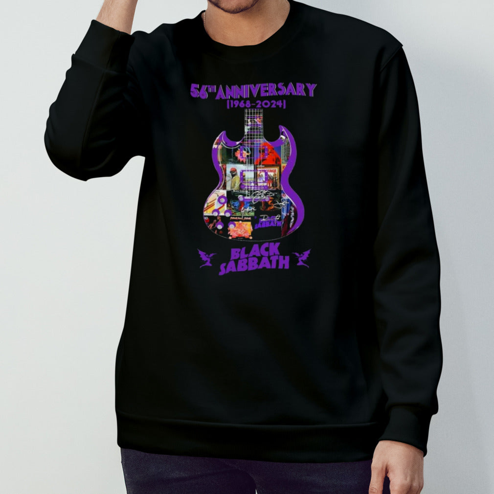 Black Sabbath Guitar Band 56th Anniversary 1968-2024 Signature Shirts