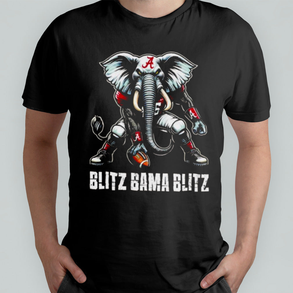Blitz Bama Blitz Alabama Muscular Elephant Mascot T-shirt