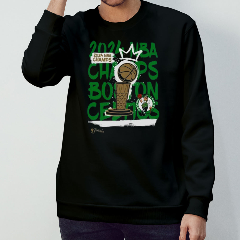 Boston Celtics 2024 NBA Finals Champions King of the Court Comfy Tri-Blend Shirt