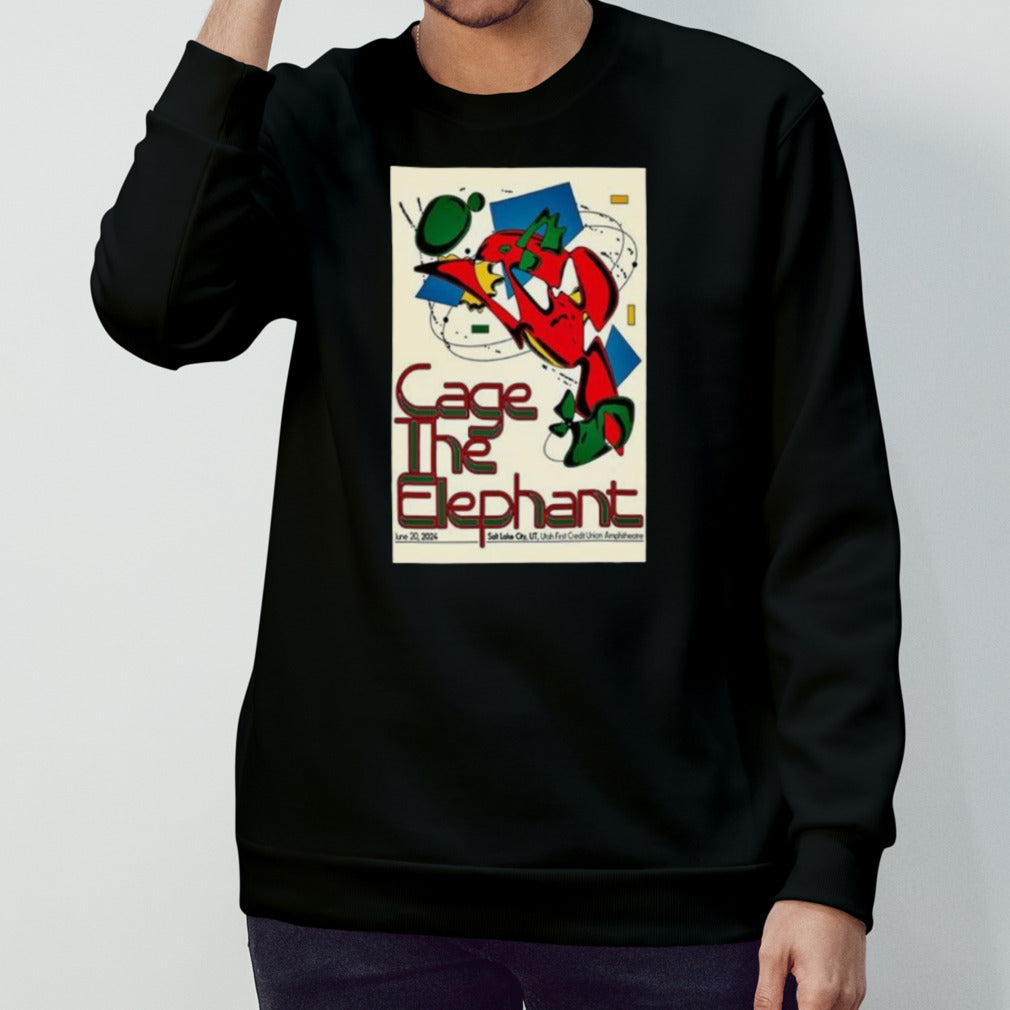 Cage The Elephant Utah First Credit Union Amphitheatre Salt Lake City UT June 20 2024 Poster shirt