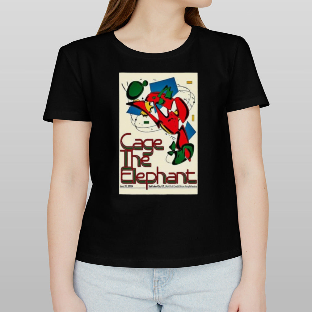 Cage The Elephant Utah First Credit Union Amphitheatre Salt Lake City UT June 20 2024 Poster shirt