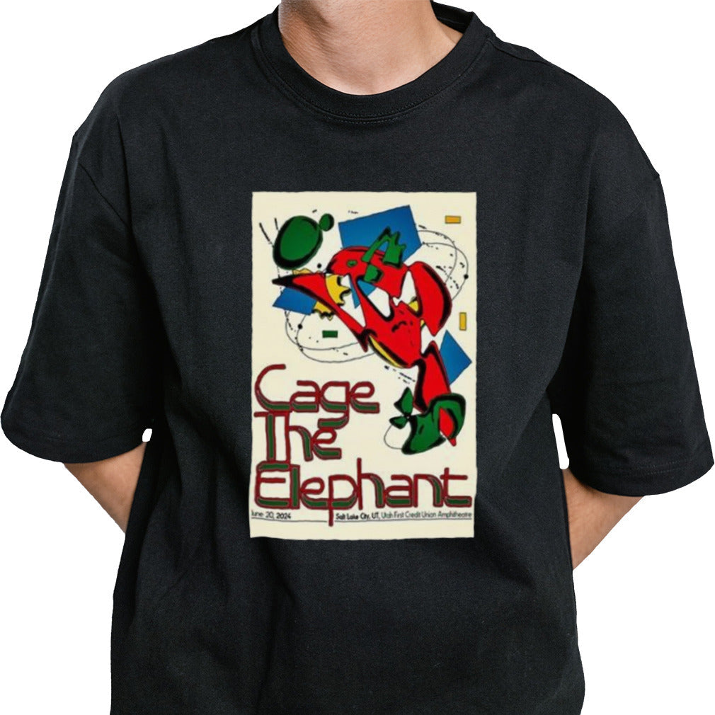 Cage The Elephant Utah First Credit Union Amphitheatre Salt Lake City UT June 20 2024 Poster shirt