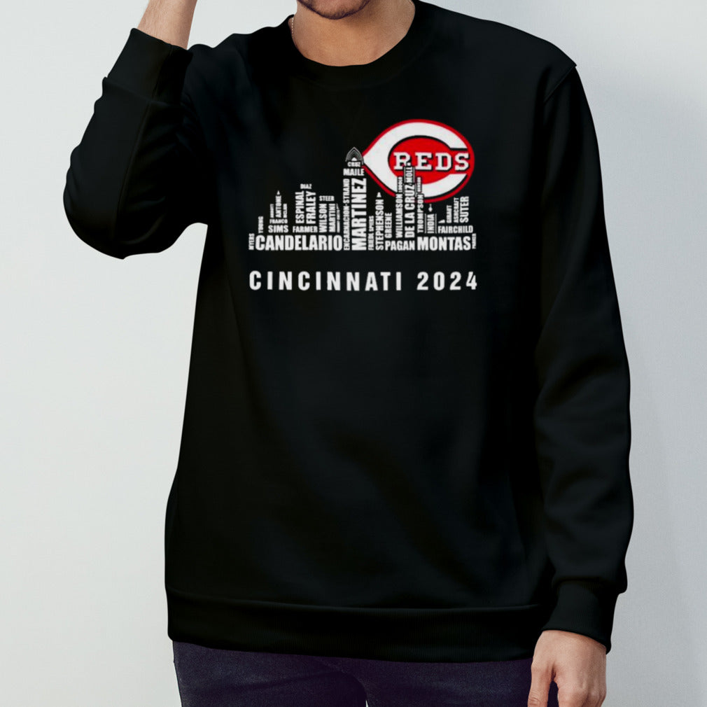 Cincinnati Red Skyline Players Name Cincinnati 2024 Shirts