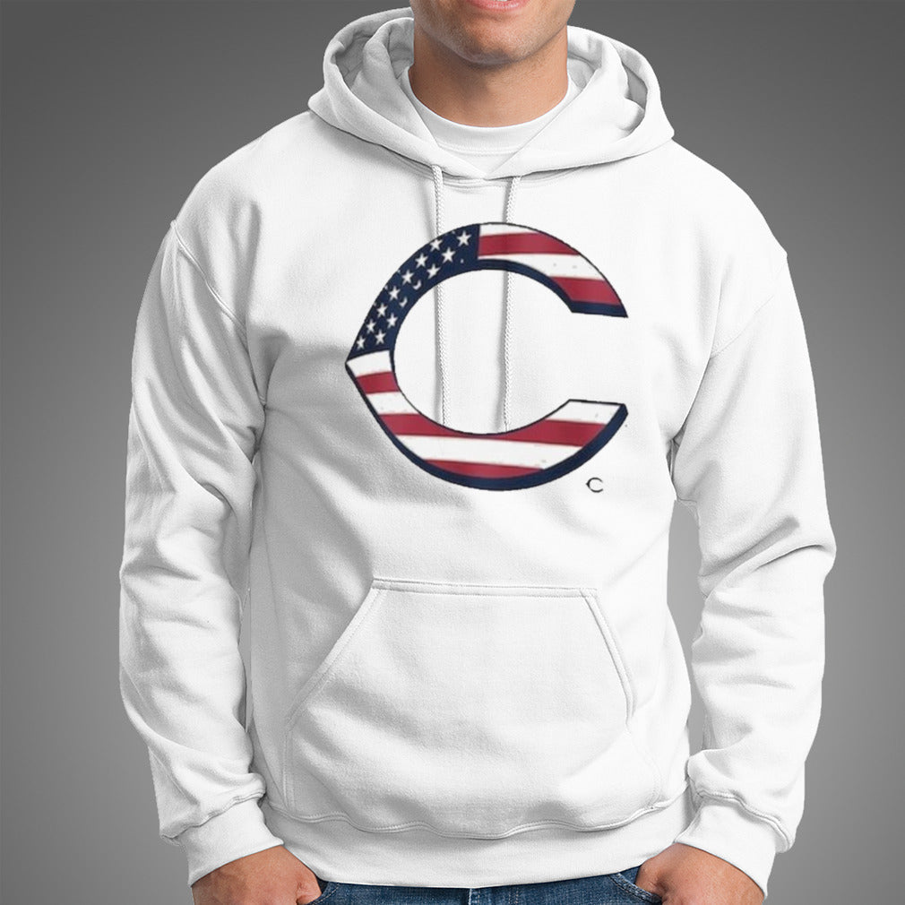Cincinnati Reds Logo 4th Of July Flag T-shirt
