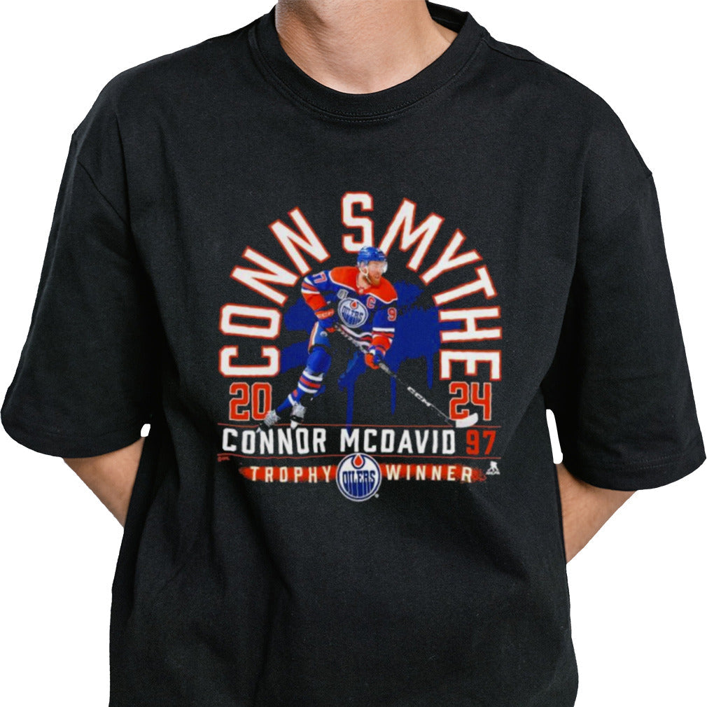 Connor McDavid Edmonton Oilers 2024 Conn Smythe Trophy Winner T-Shirt