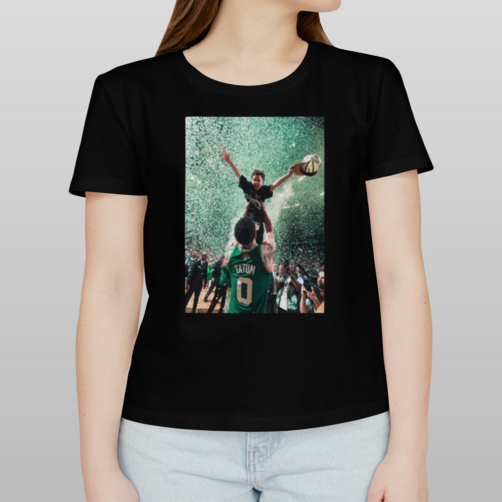 Core Memory Jayson Tatum And His Son Jayson Tatum Jr Celebrate The 2024 NBA Final Champions Poster Shirt