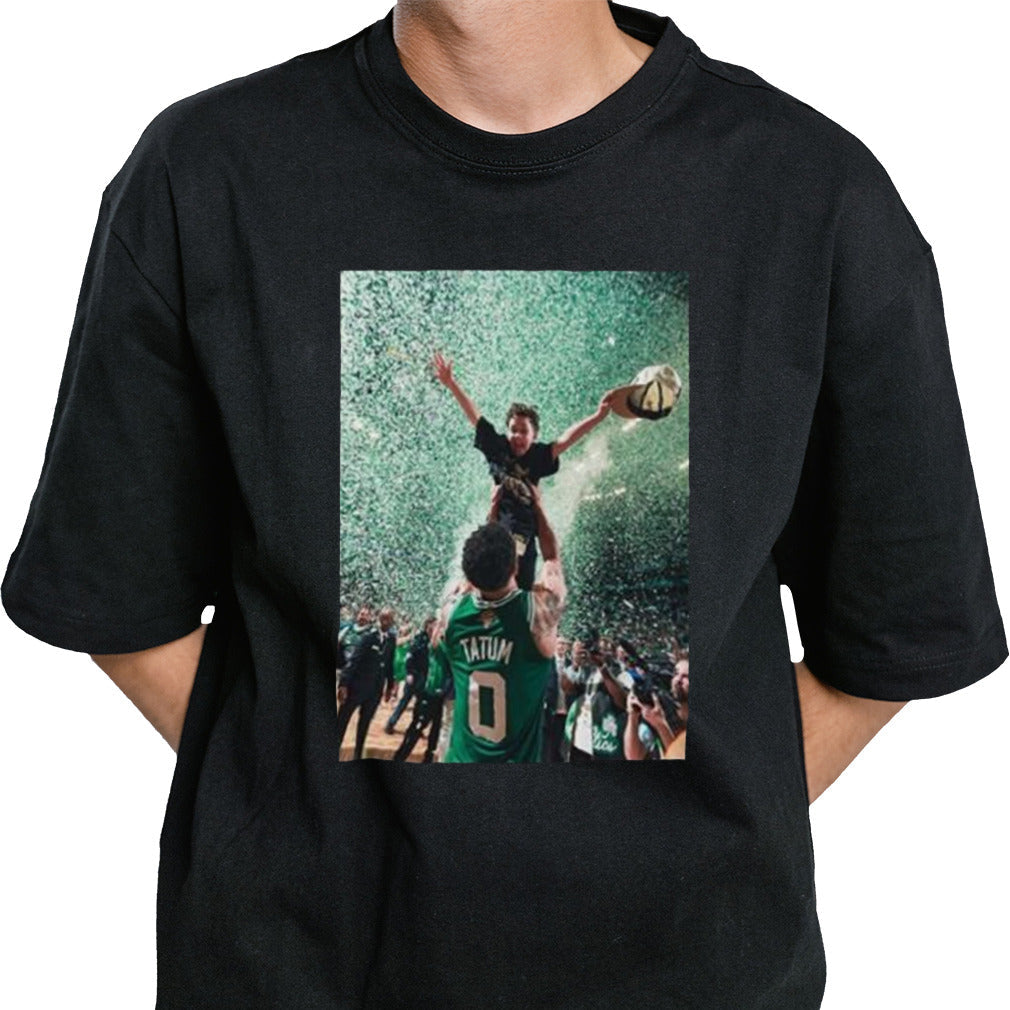 Core Memory Jayson Tatum And His Son Jayson Tatum Jr Celebrate The 2024 NBA Final Champions Poster Shirt