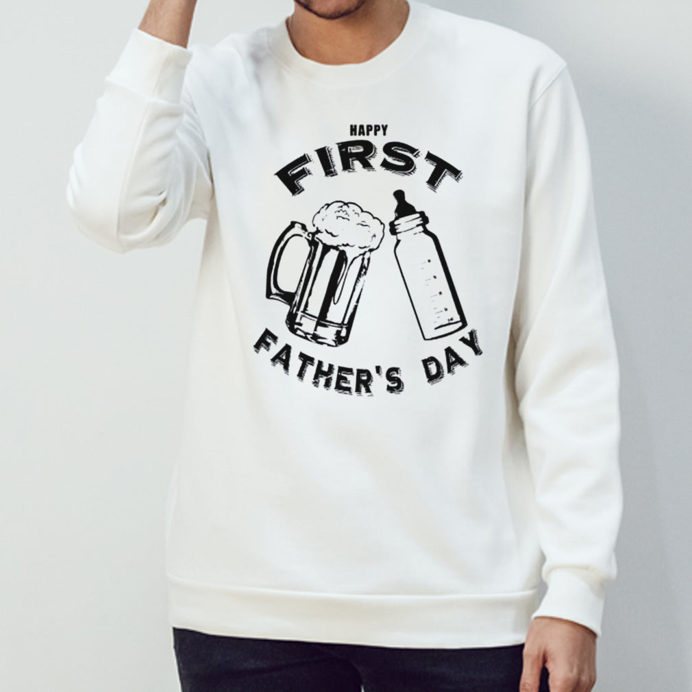 Dad’s first father’s day beer and bottle shirt