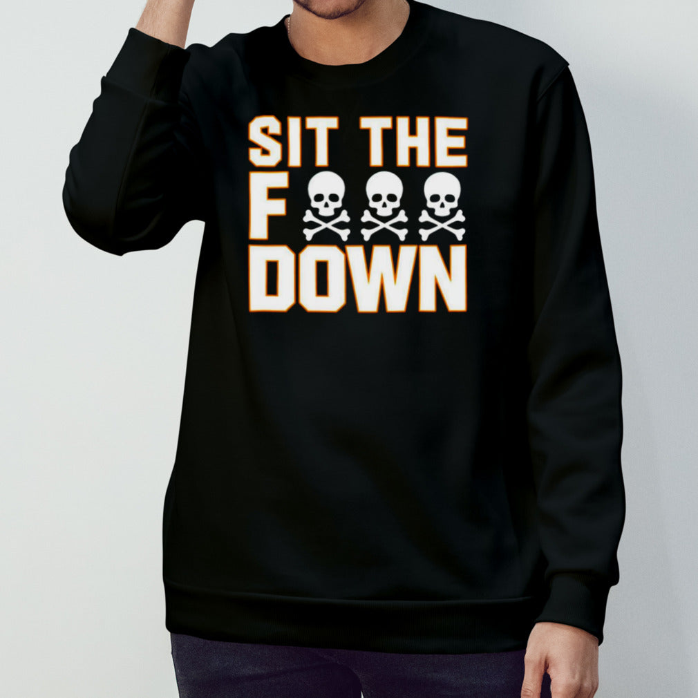 David Bednar wearing sit the fuck down shirts