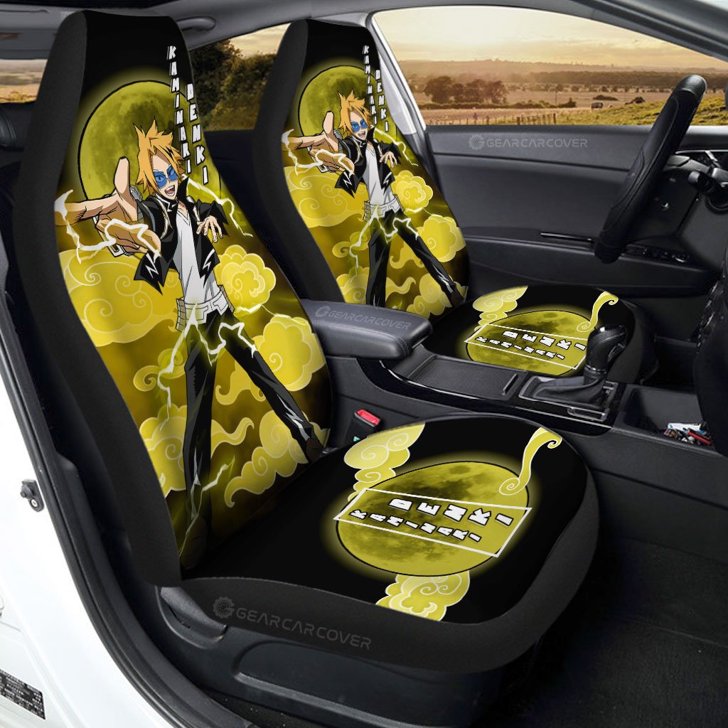 Denki Kaminari Car Seat Covers Custom Anime My Hero Academia Car Interior Accessories