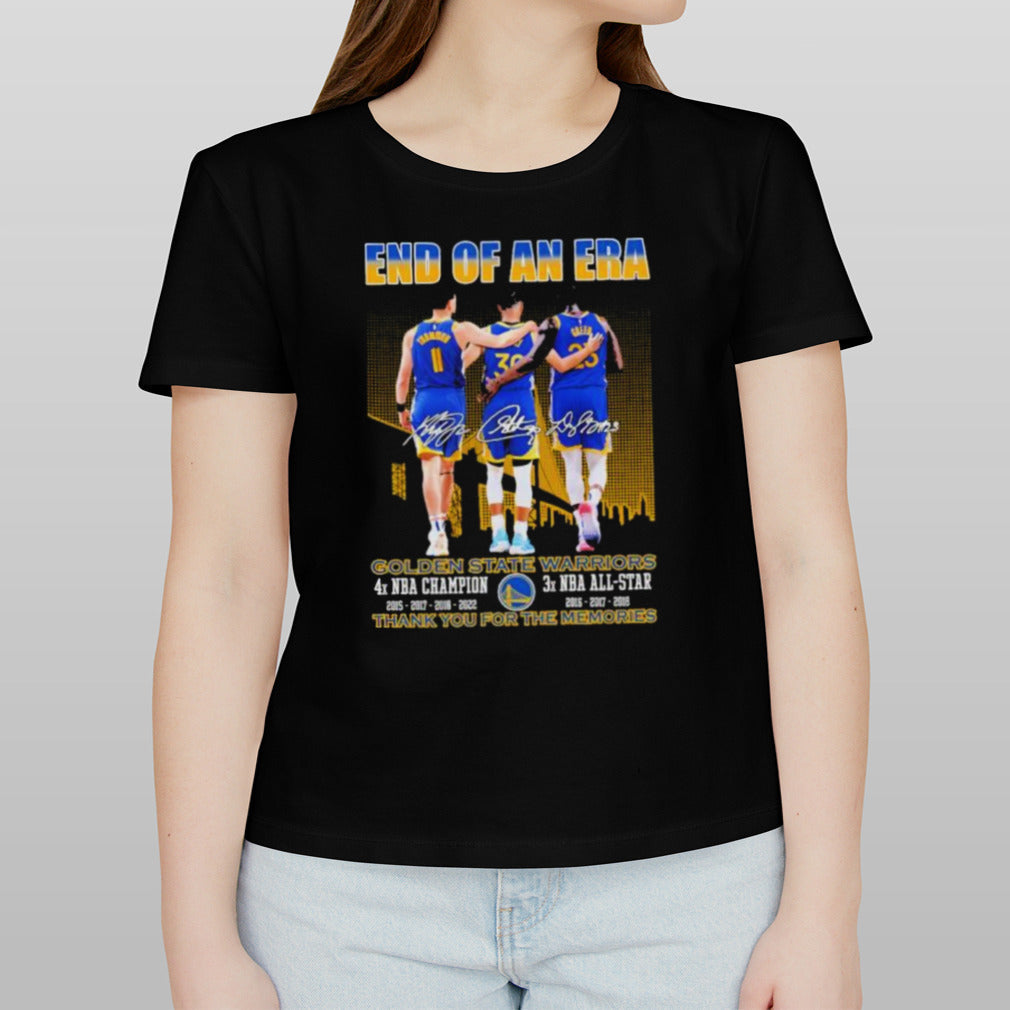 End Of An Era Golden State Warriors Thank You For The Memories Signatures T-shirt