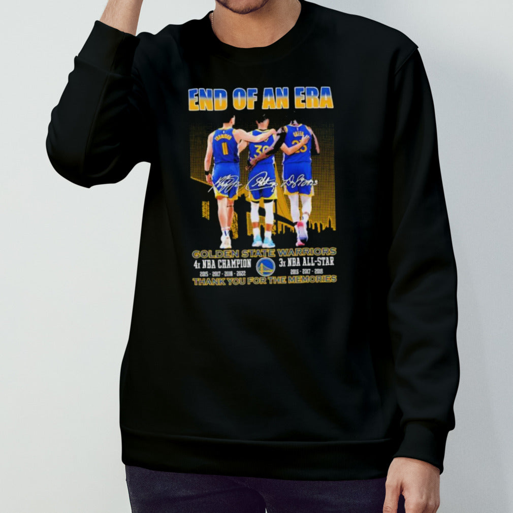 End Of An Era Golden State Warriors Thank You For The Memories Signatures T-shirt