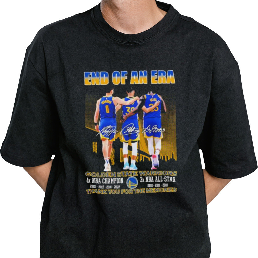 End Of An Era Golden State Warriors Thank You For The Memories Signatures T-shirt