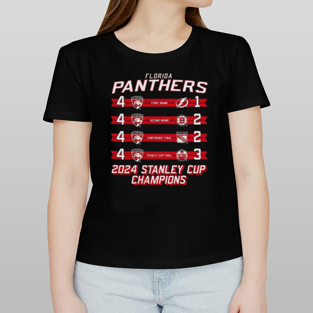 Florida Panthers 2024 Stanley Cup Champions Schedule Shirt