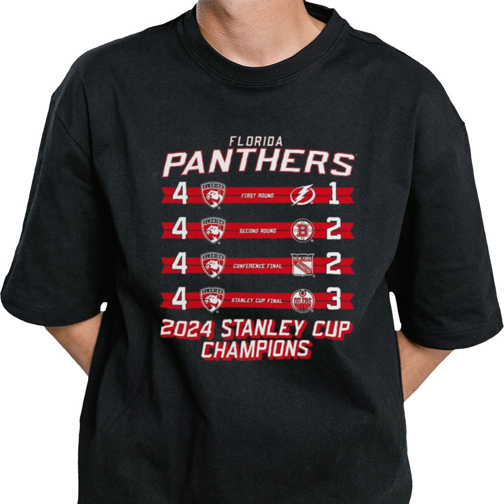 Florida Panthers 2024 Stanley Cup Champions Schedule Shirt
