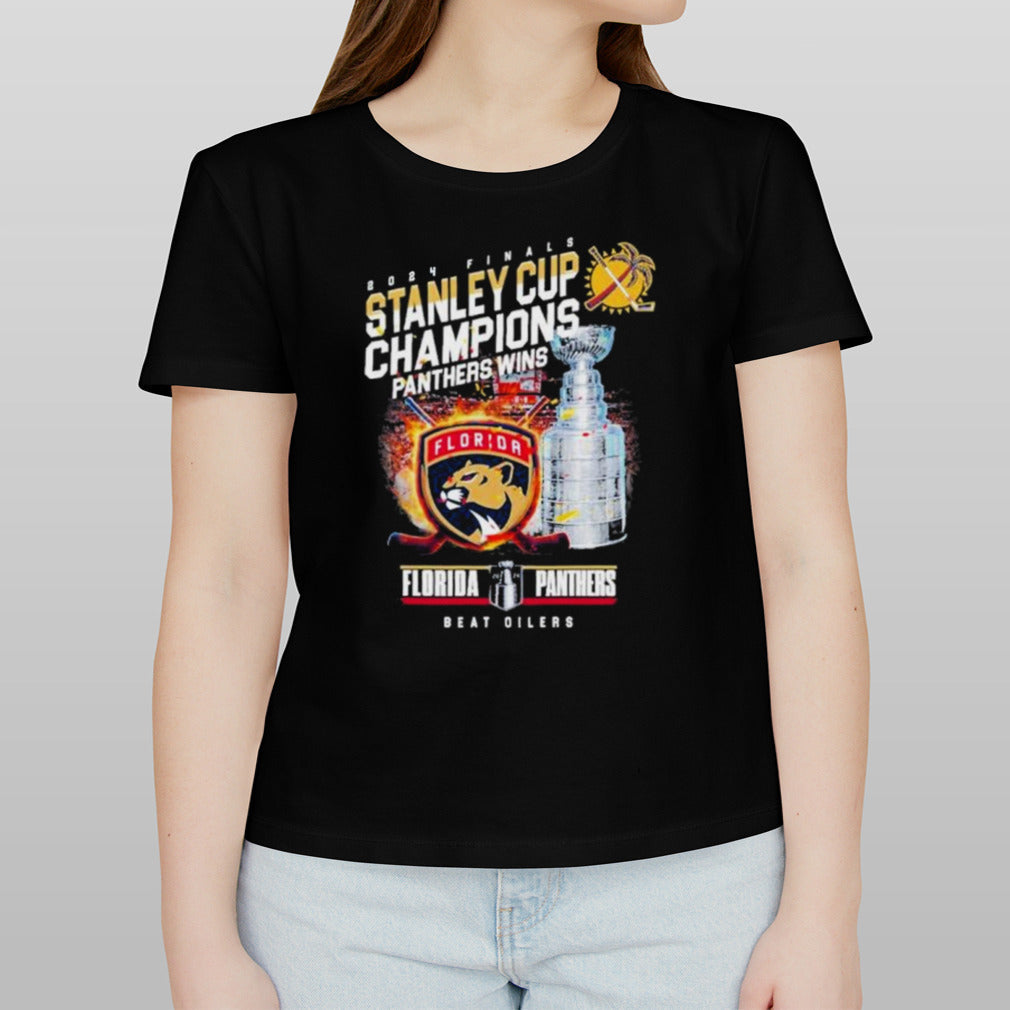 Florida Panthers 2024 Stanley Cup Final Champions Beat Oilers T-Shirt