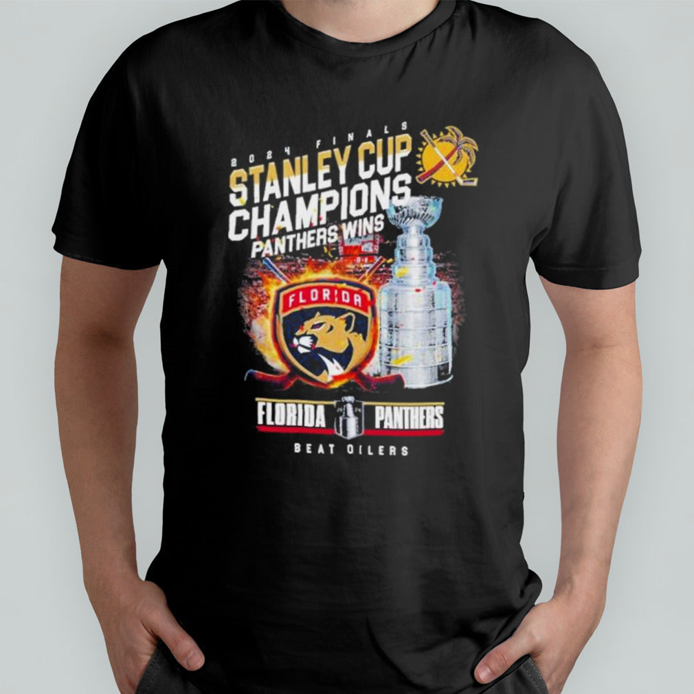 Florida Panthers 2024 Stanley Cup Final Champions Beat Oilers T-Shirt