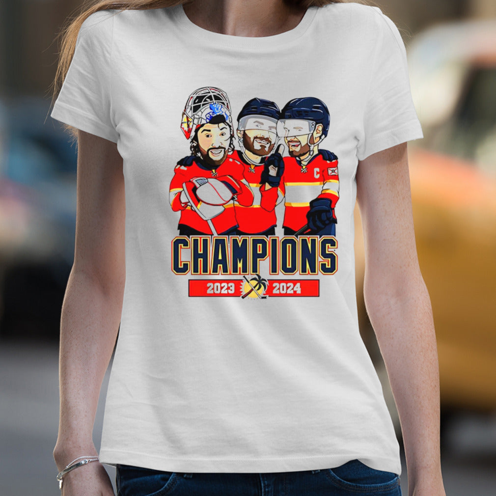 Florida Panthers Champions 2023-2024 players cartoon shirt