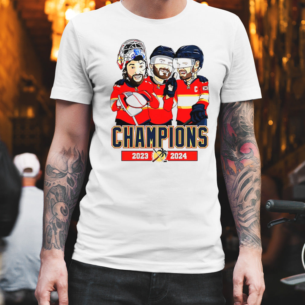 Florida Panthers Champions 2023-2024 players cartoon shirt