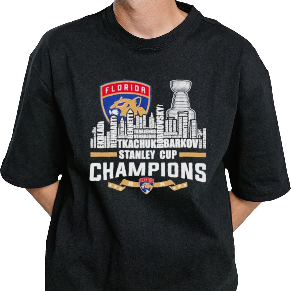 Florida Panthers Players Names 2024 First Stanley Cup Champions Logo Shirt