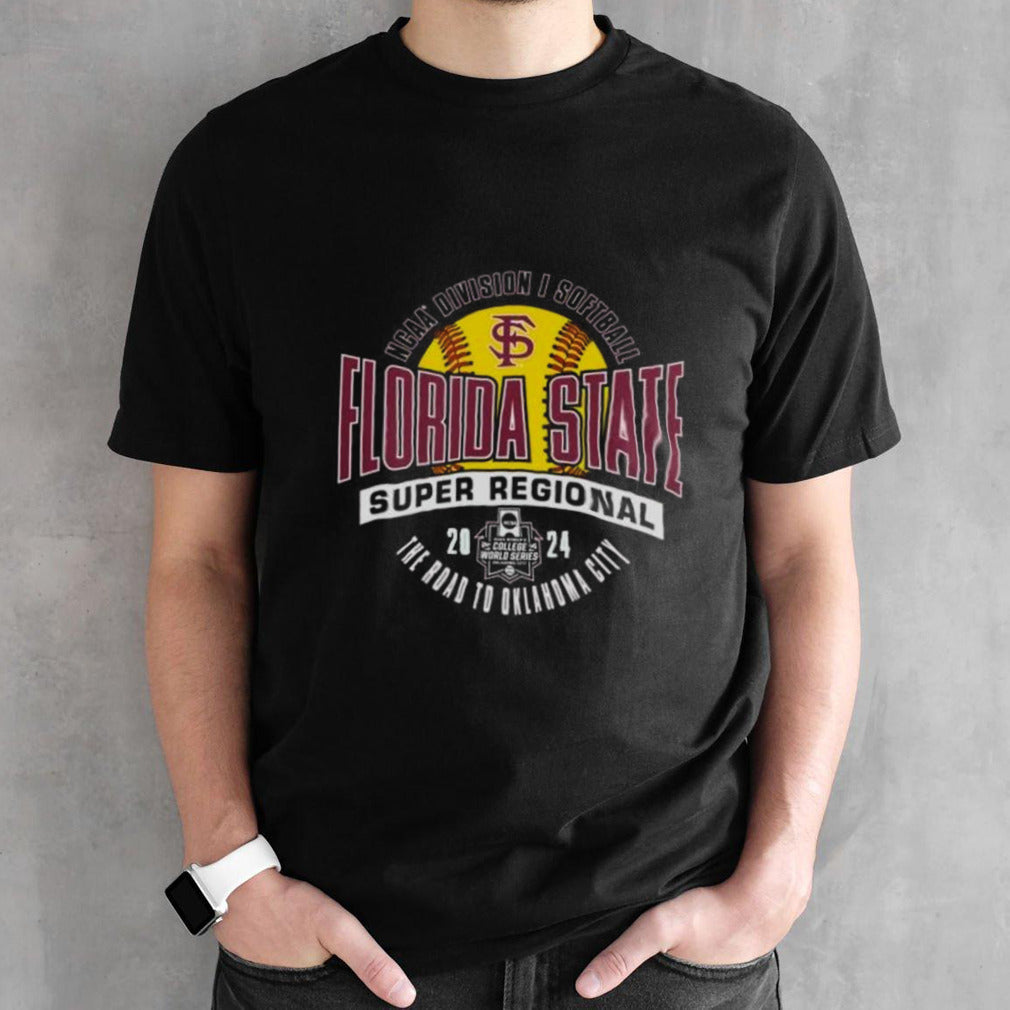 Florida State Seminoles 2024 NCAA Division I Softball Super Regional The Road To Oklahoma City Shirt