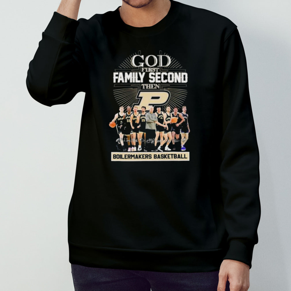 God First Family Second Then Purdue Boilermakers Mens’s Basketball Championship Signatures Shirts