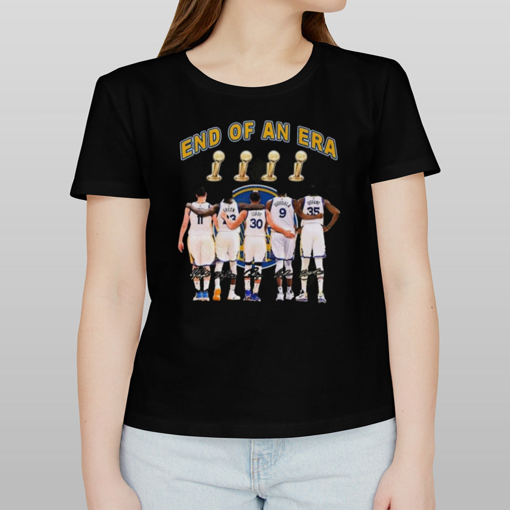 Golden State Warriors End Of An Era Thompson’s Green Curry Iguodala And Durant Signatures T-shirt