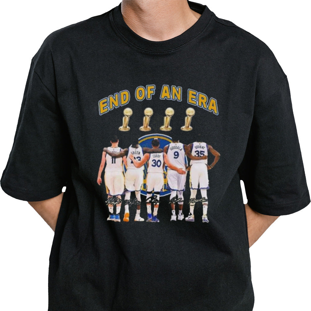 Golden State Warriors End Of An Era Thompson’s Green Curry Iguodala And Durant Signatures T-shirt