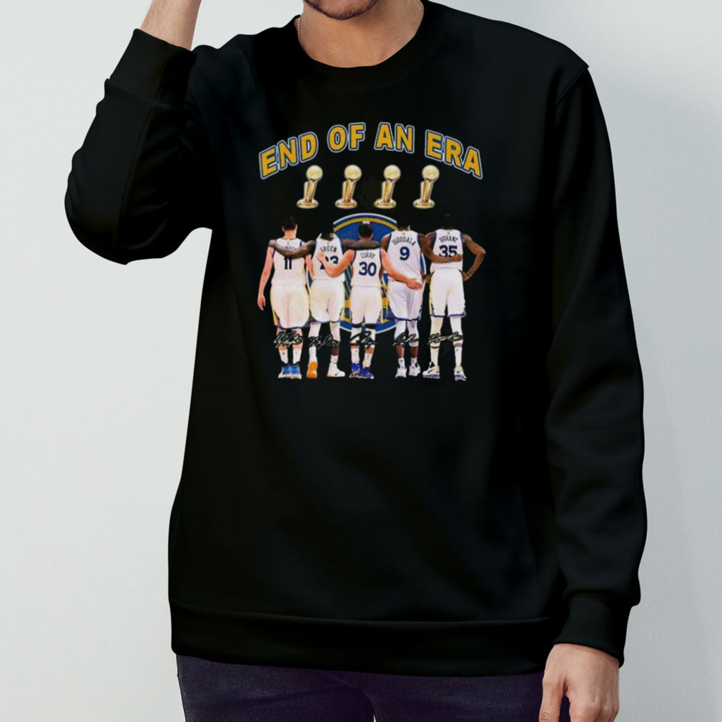 Golden State Warriors End Of An Era Thompson’s Green Curry Iguodala And Durant Signatures T-shirt