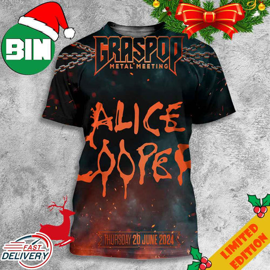 Graspop Metal Meeting Alice Cooper GMM24 The Legendary Shock Rocker Thursday 20 June 2024 3D T-Shirts