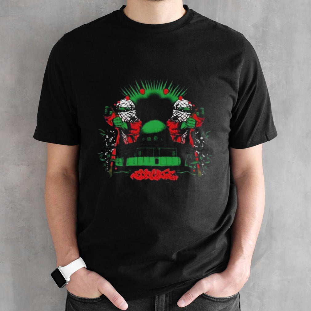 Hardcore Punks For Palestine Black Shirt