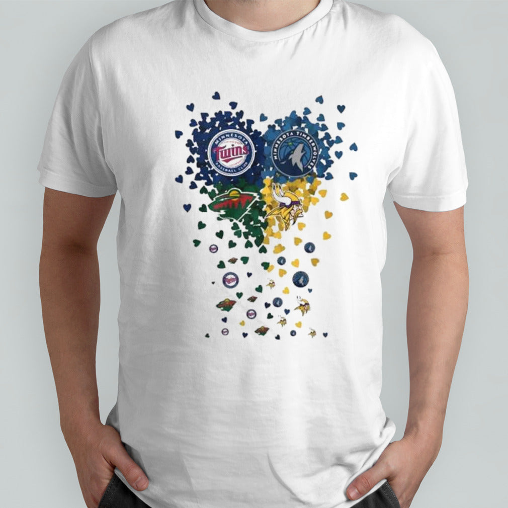 Heart Minnesota Sports Teams Logo Shirt