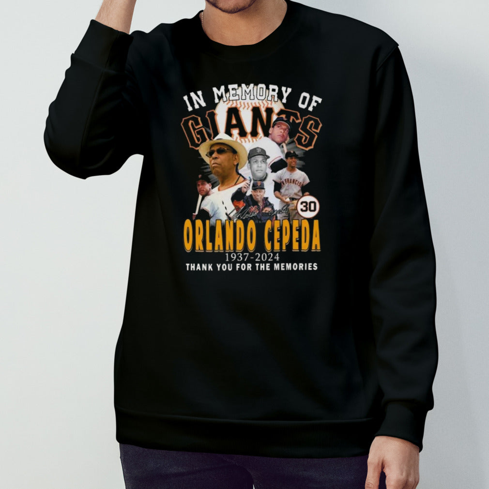 In Memory Of Orlando Cepeda 1937-2024 Thank You For The Memories Signature T-shirt