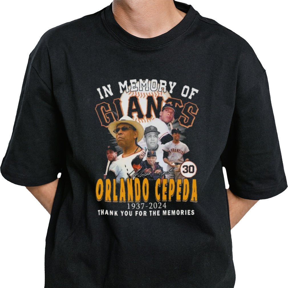 In Memory Of Orlando Cepeda 1937-2024 Thank You For The Memories Signature T-shirt