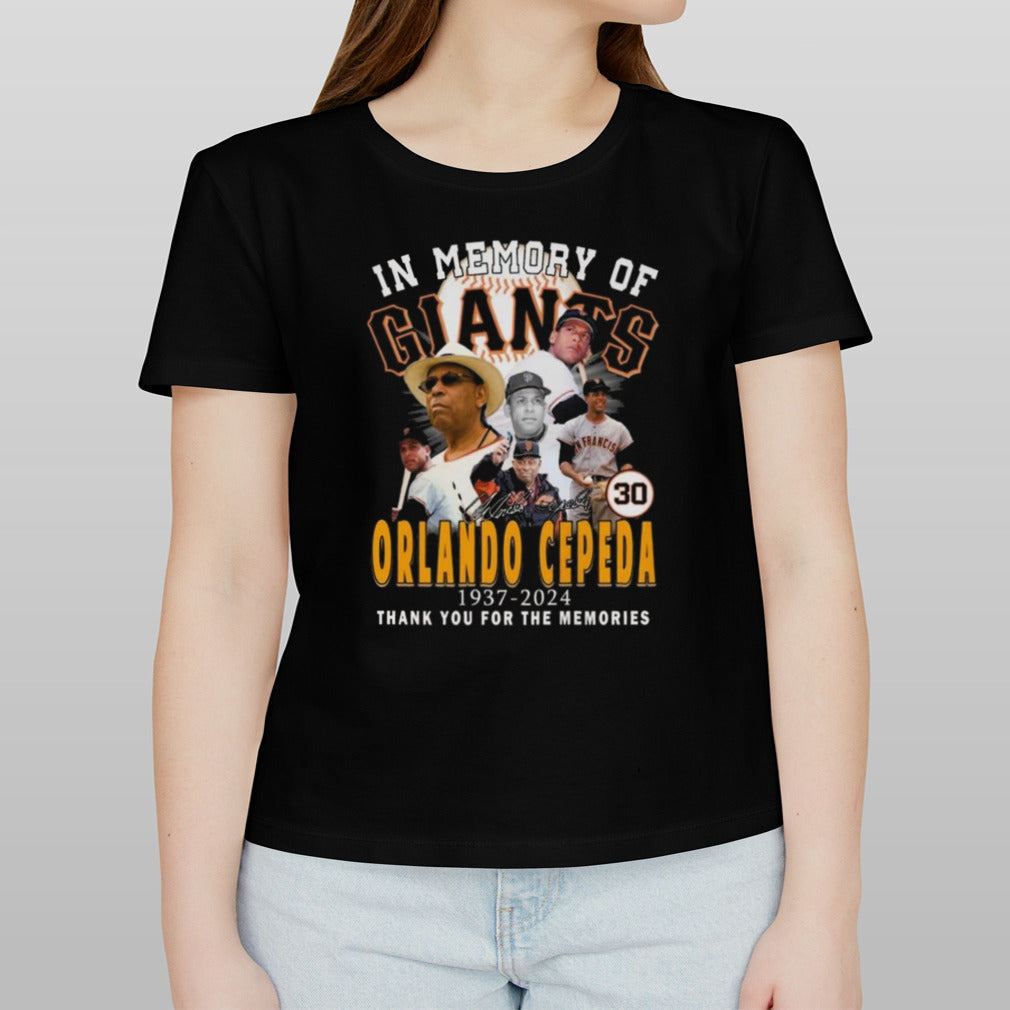 In Memory Of Orlando Cepeda 1937-2024 Thank You For The Memories Signature T-shirt