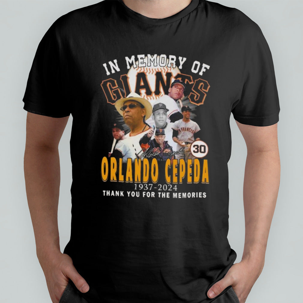In Memory Of Orlando Cepeda 1937-2024 Thank You For The Memories Signature T-shirt