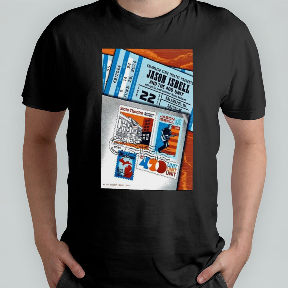 Jason Isbell And The 400 Unit Jun 22 2024 Kalamazoo State Theatre Kalamazoo MI Poster T Shirt