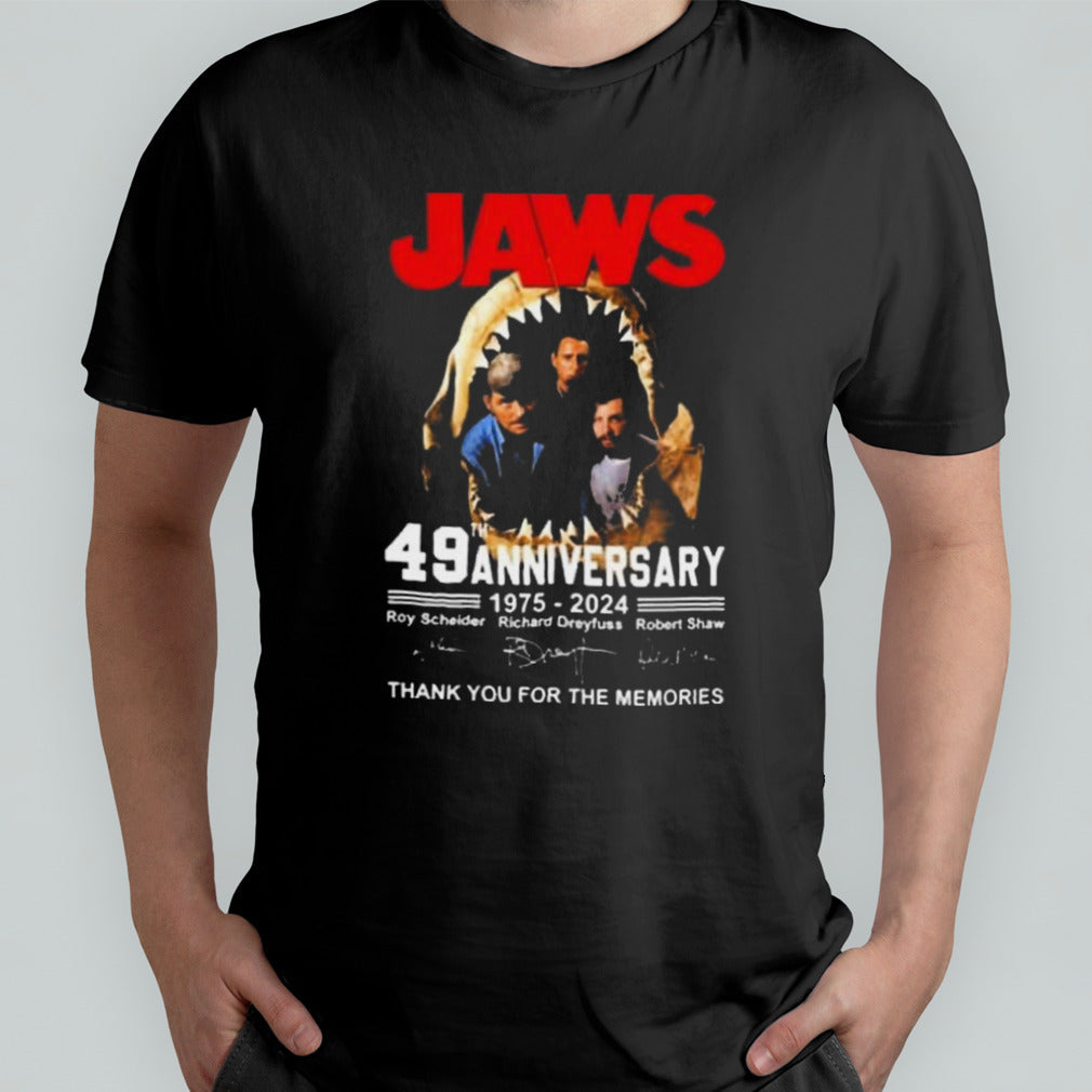 Jaws 49th Anniversary 1975 2024 Thank You For The Memories Signatures shirt