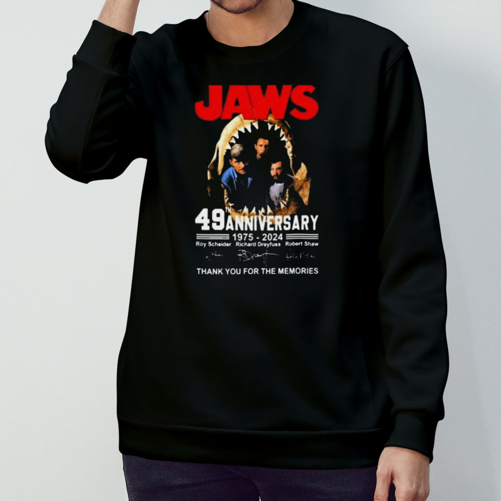 Jaws 49th Anniversary 1975 2024 Thank You For The Memories Signatures shirt